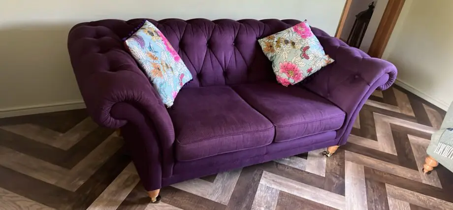 Laura Ashley Gloucester Two Seater Medium Sofa Purple