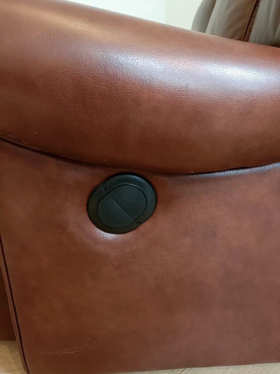 Parker Knoll Brown Leather 3- Seater Sofa