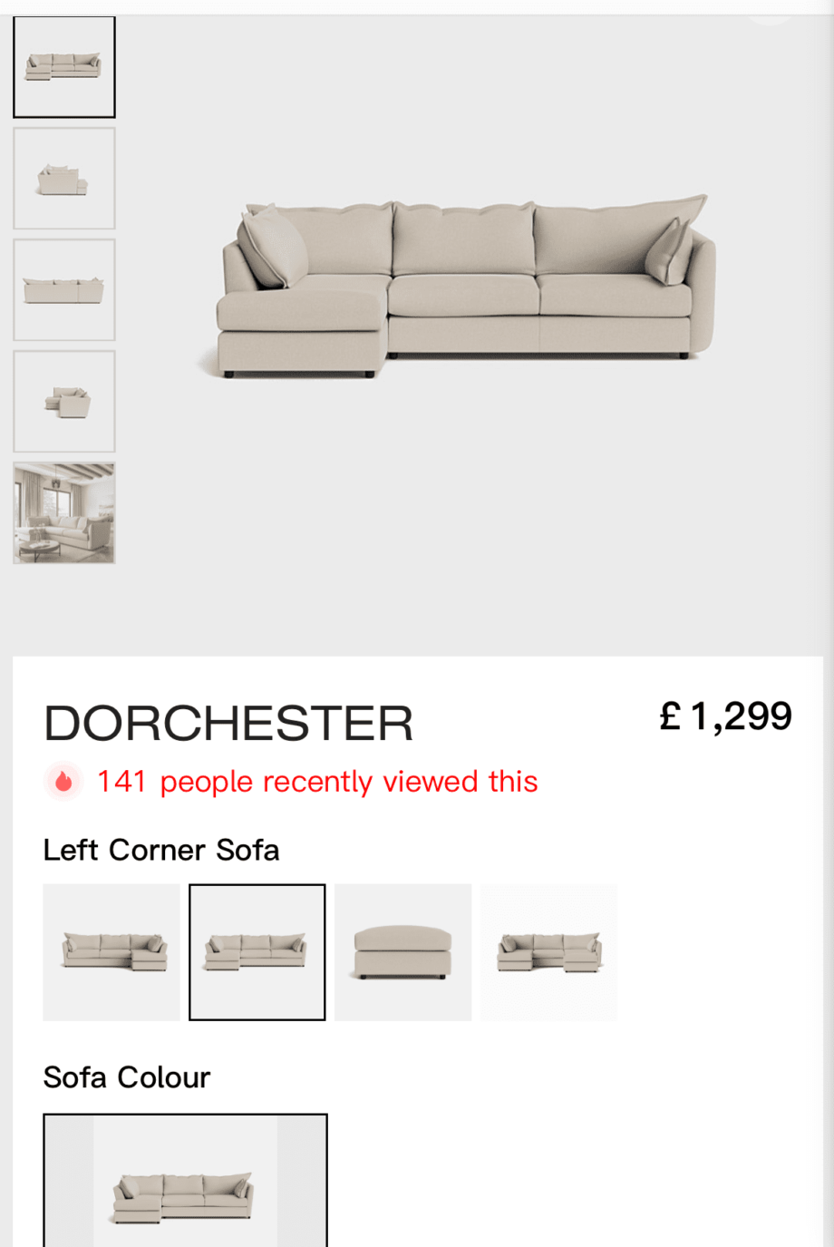 Sofa Club - Dorchester Left hand corner Sofa