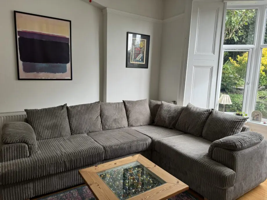 DFS Left Arm Facing Pillow Back Corner Sofa