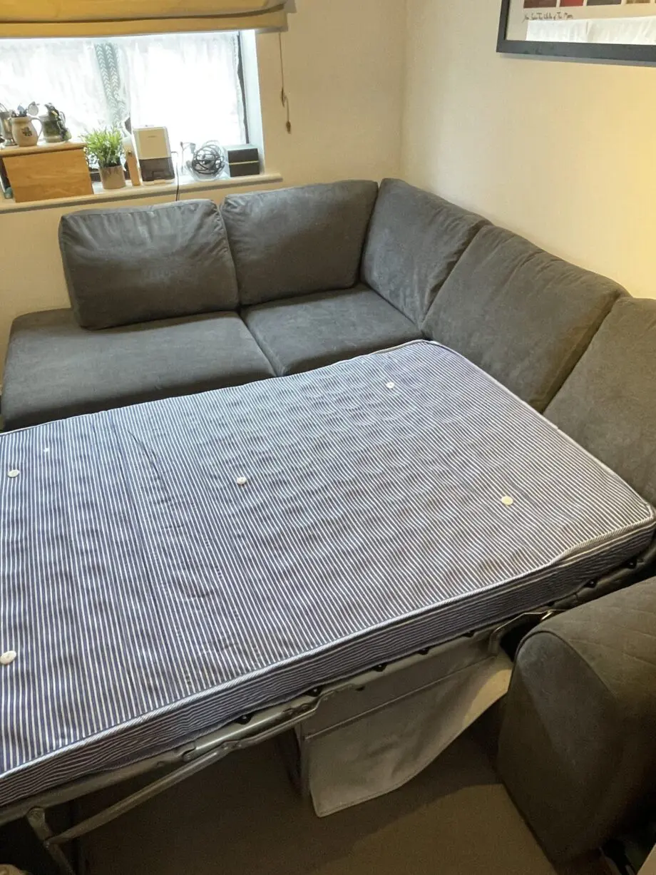 Grey deluxe corner sofa bed - DFS