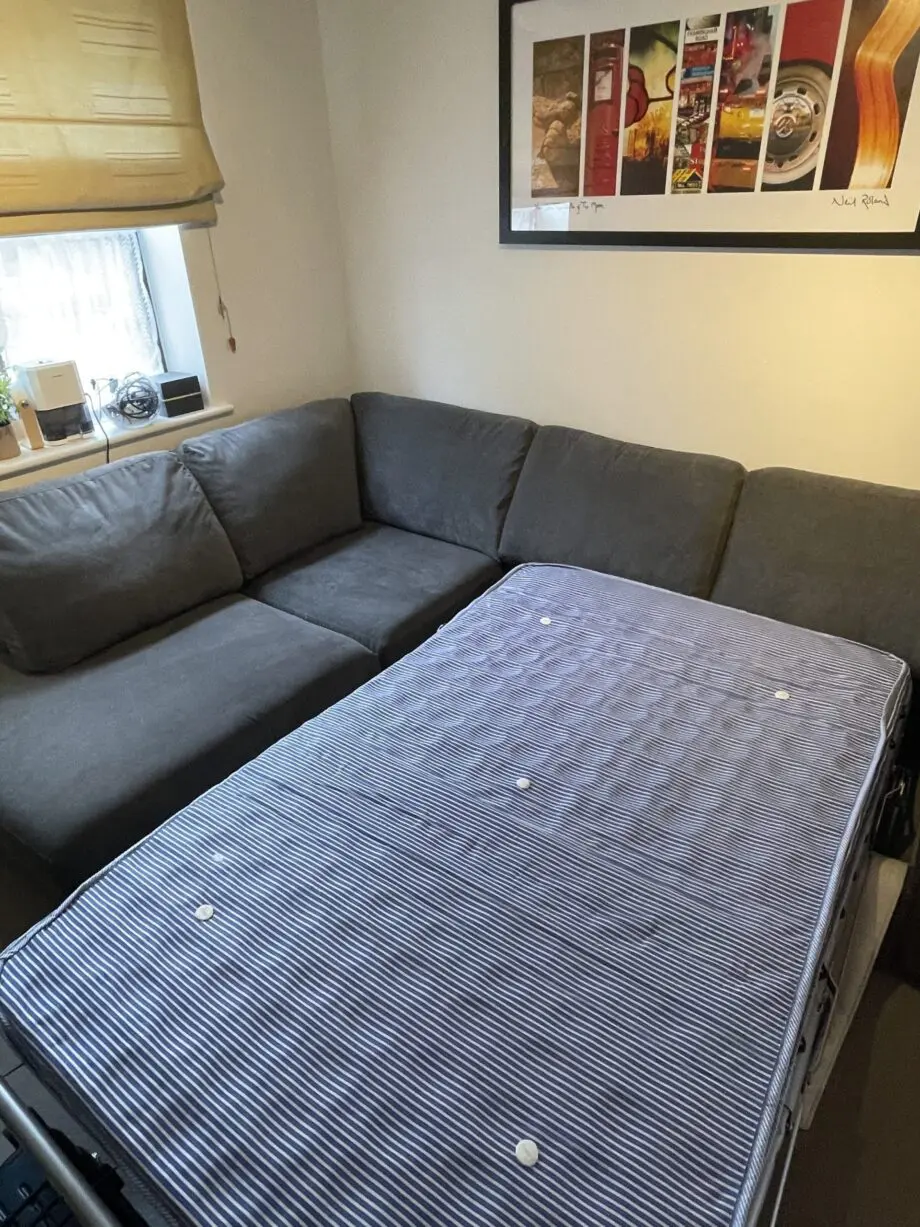Grey deluxe corner sofa bed - DFS
