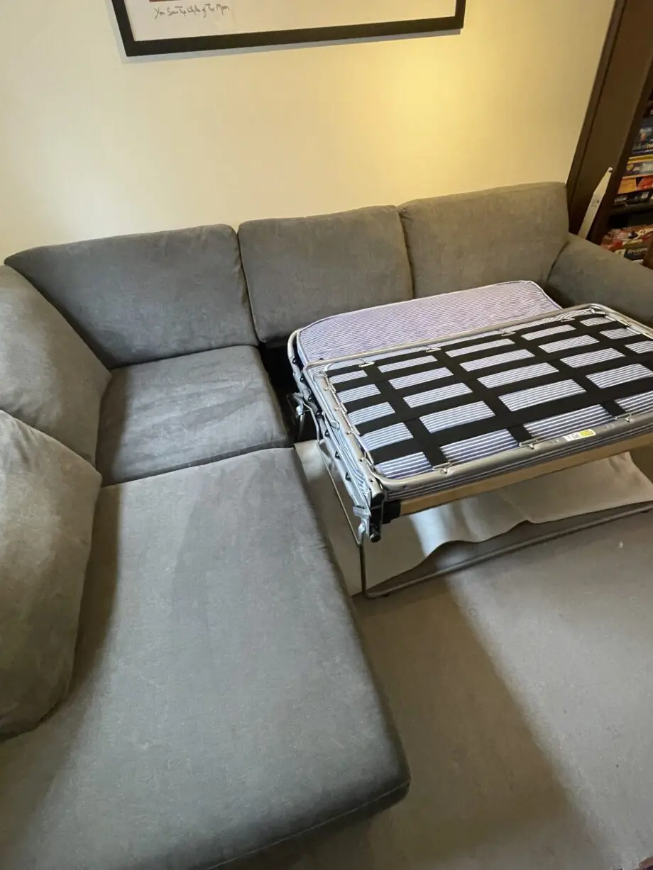 Grey deluxe corner sofa bed - DFS