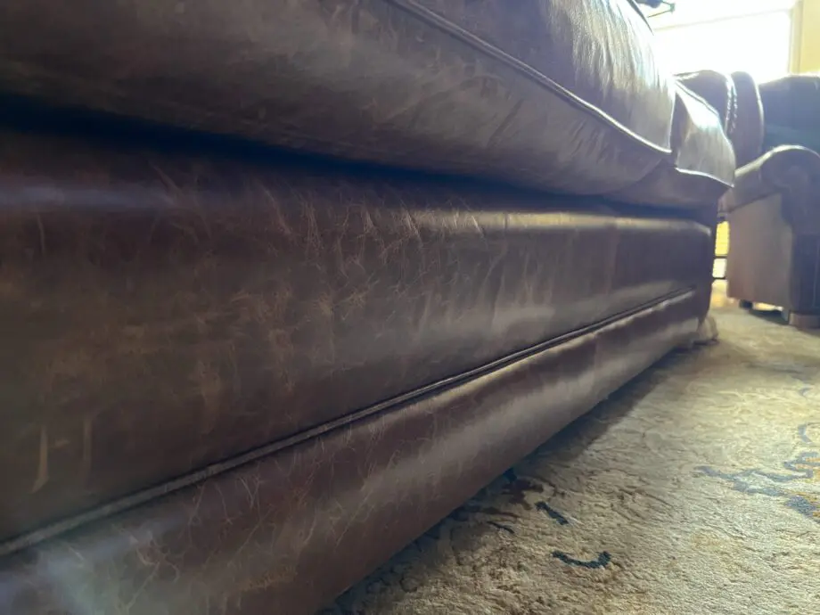 Wade Upholstery - Brown Leather Chesterfield sofa