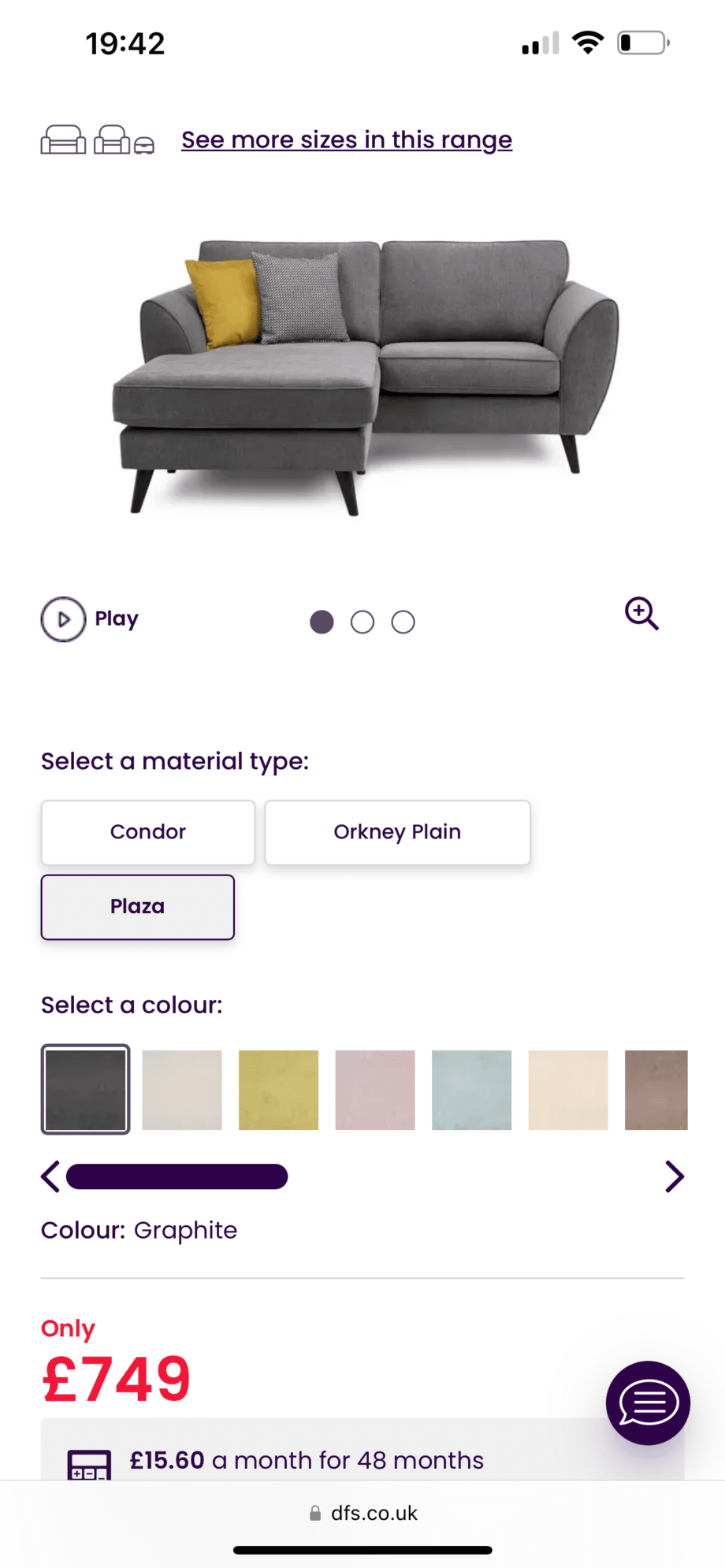 DFS Chico sofa 12 months old