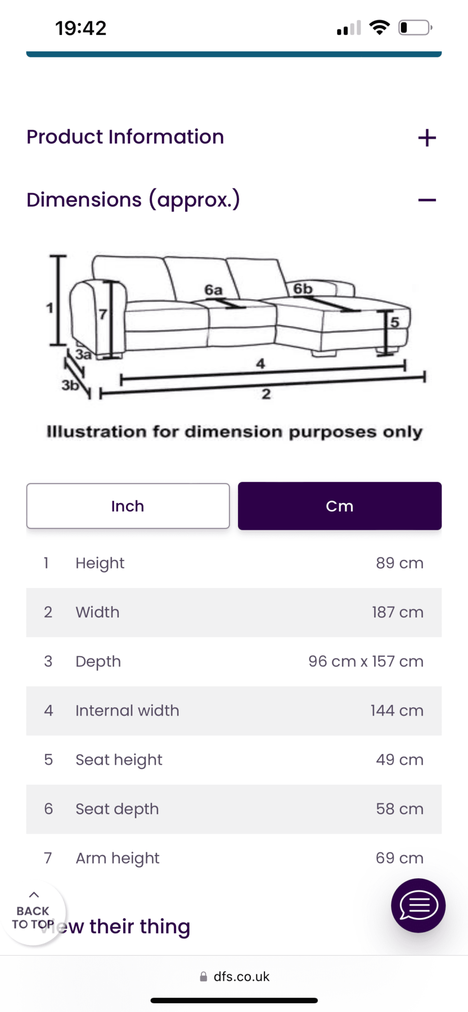 DFS Chico sofa 12 months old