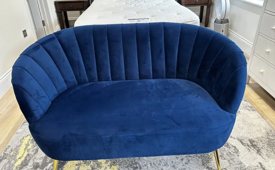 2 seat Blue Midnight velvet next sofa New