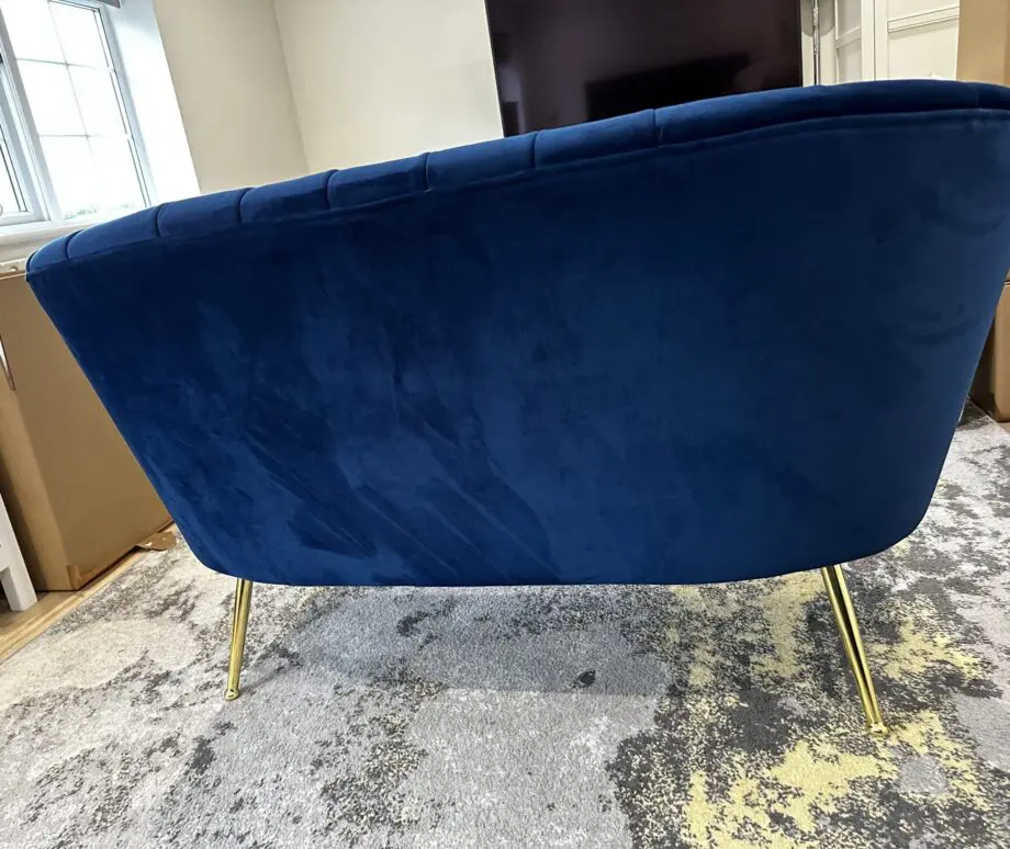 2 seat Blue Midnight velvet next sofa New