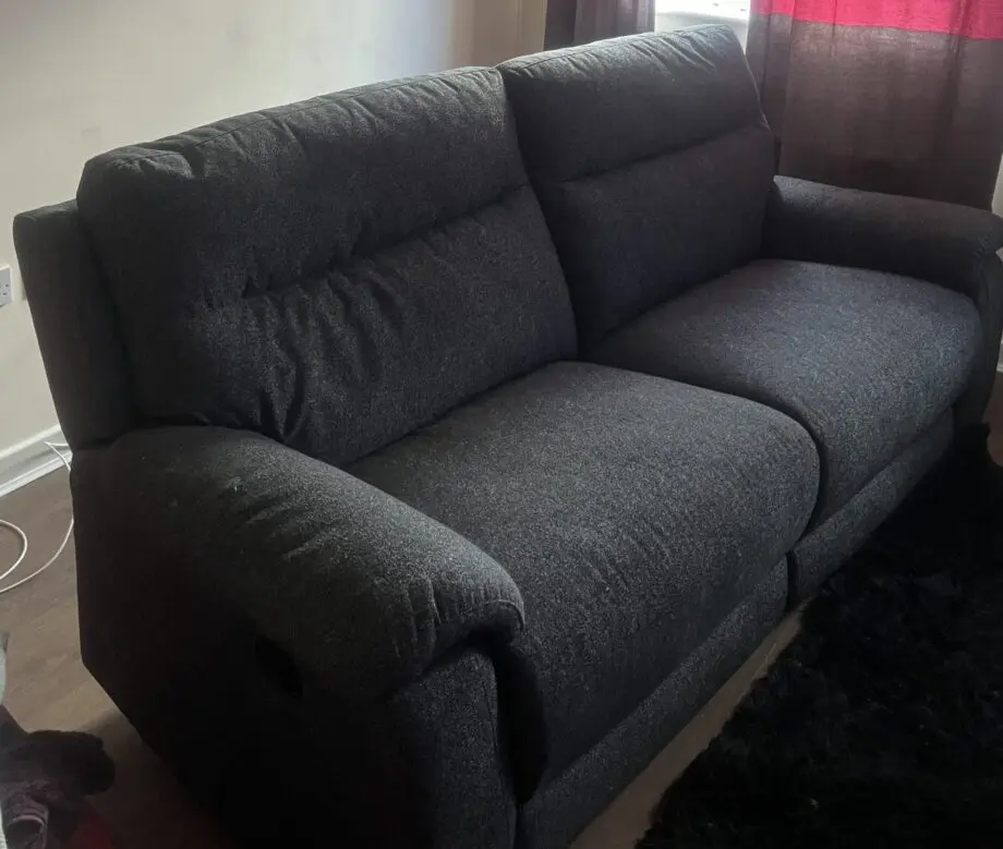 Burrell - 3 Seater Manual Recliner - Dark Grey
