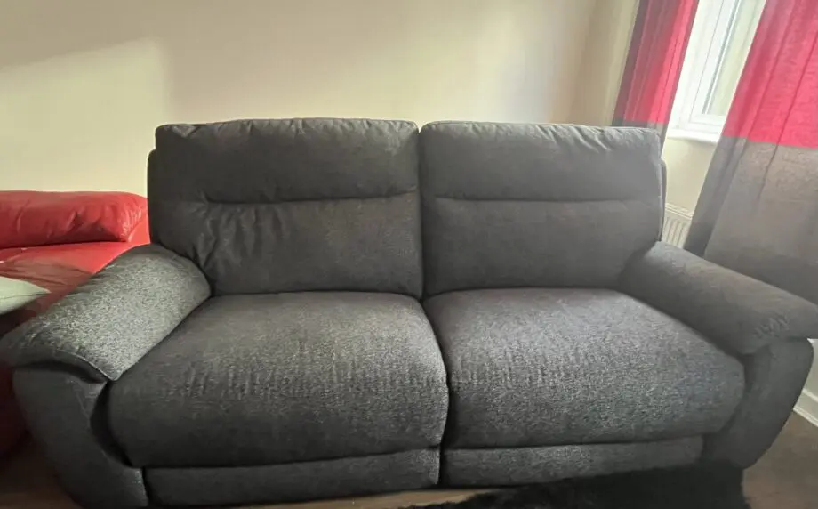 Burrell - 3 Seater Manual Recliner - Dark Grey