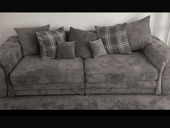 brand new grey sofa