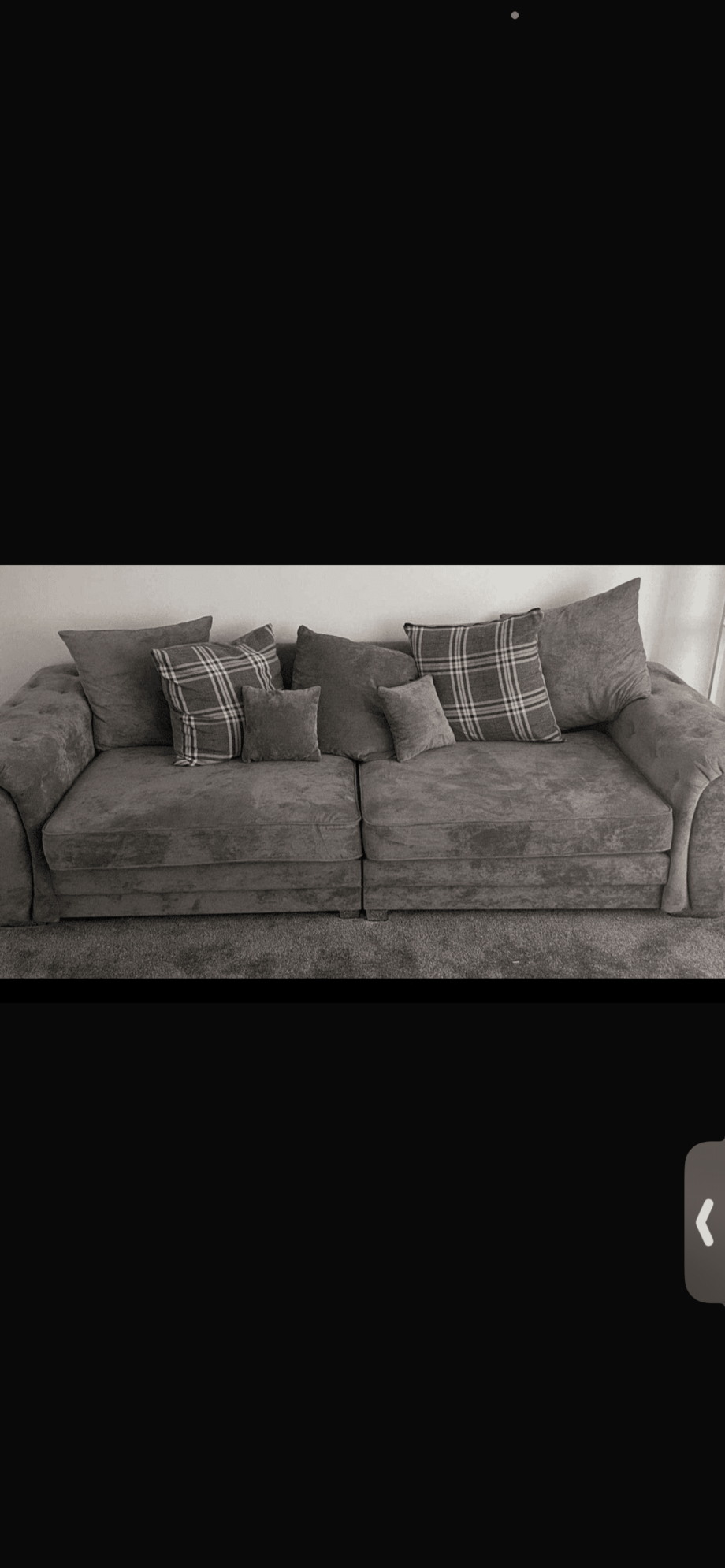 brand new grey sofa