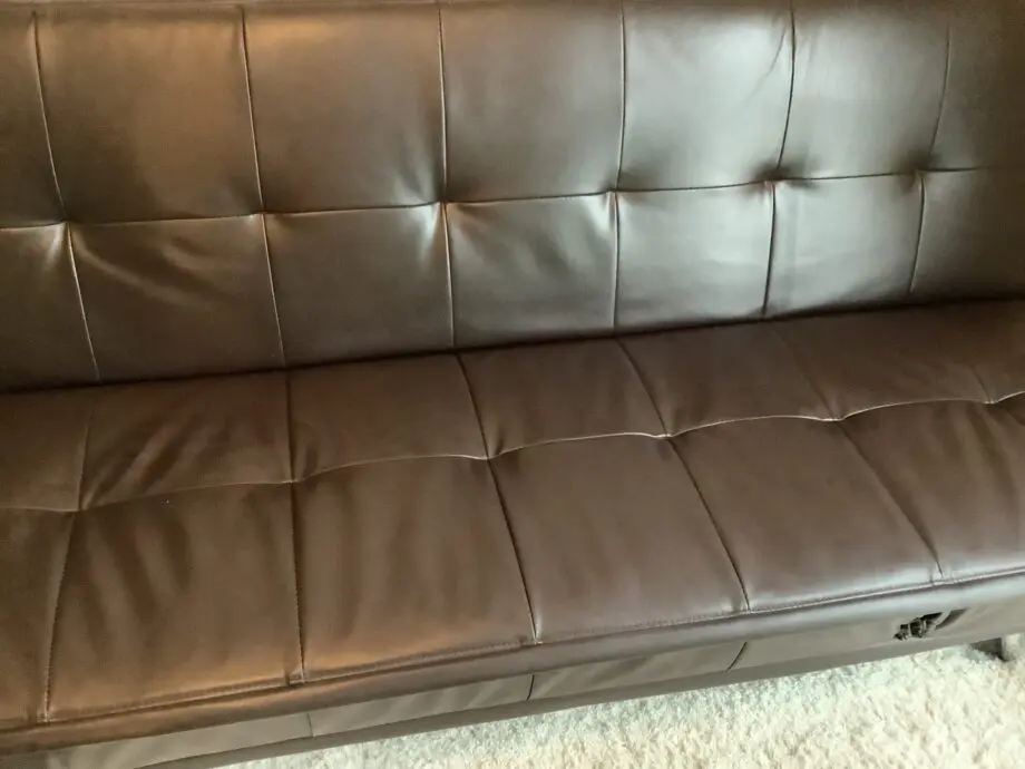 Three seater sofa brown coffee colour leather couch