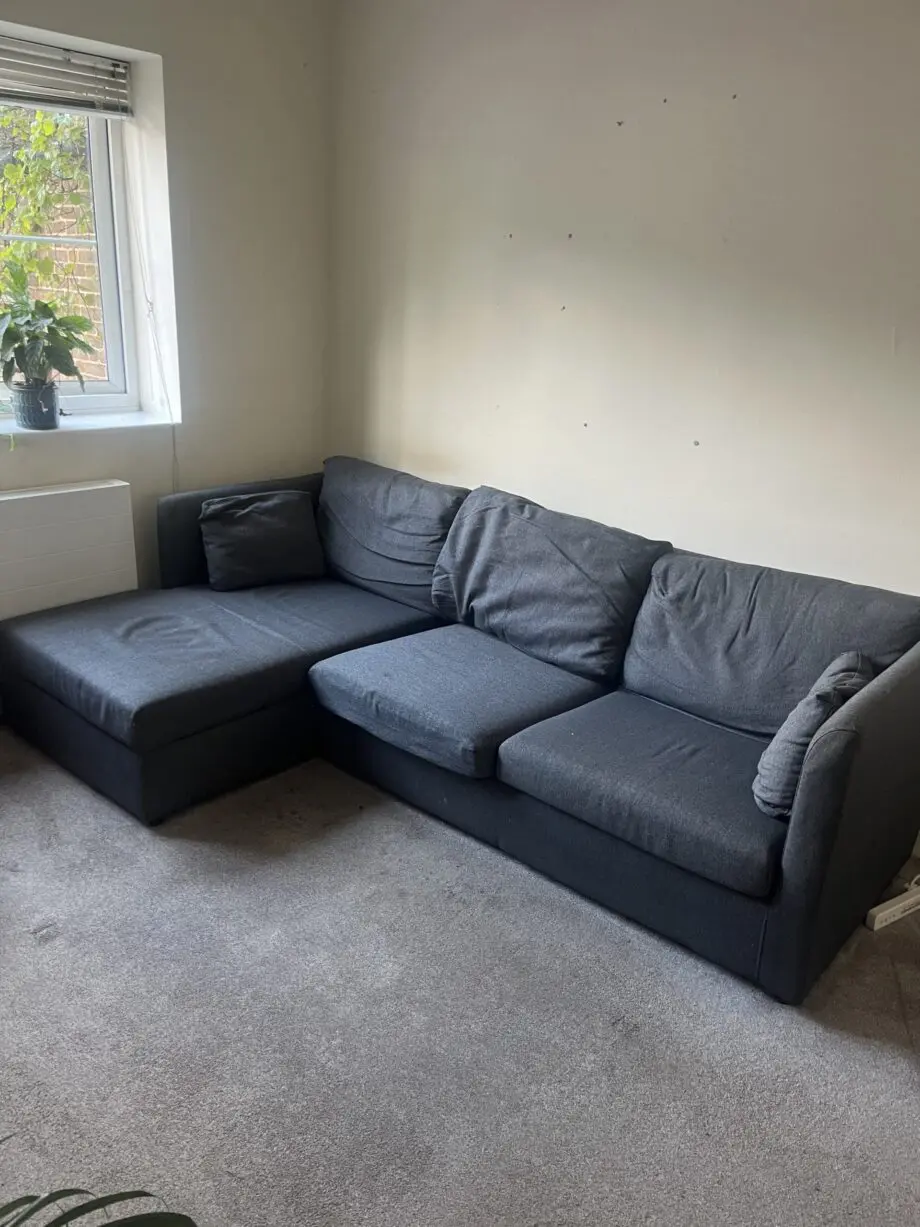 Sofa with pull out double bed.