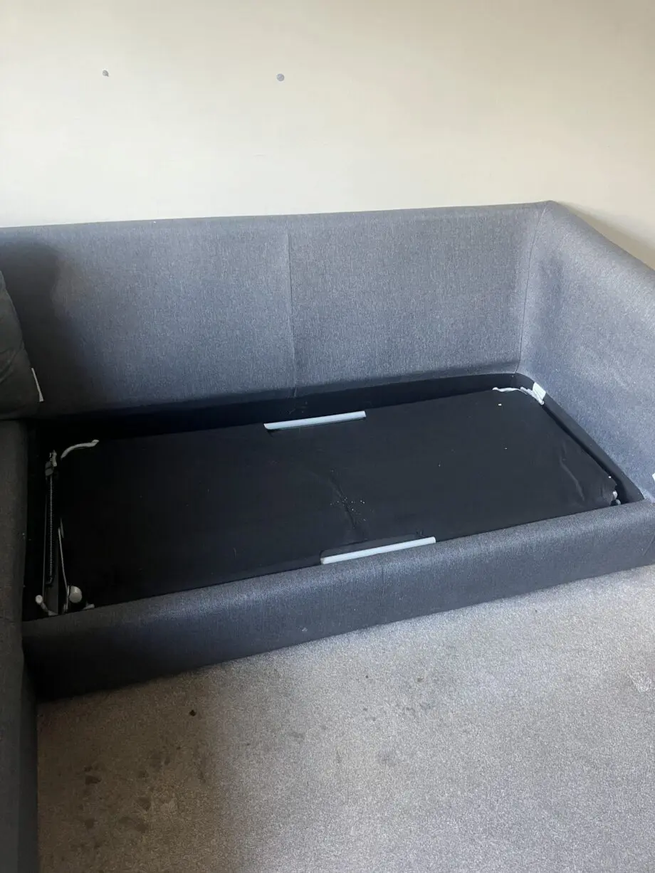 Sofa with pull out double bed.