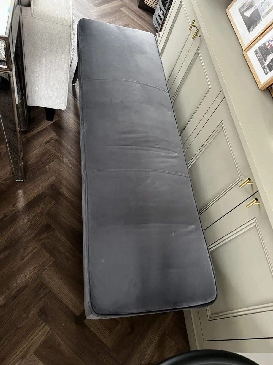 Danetti Mellow Dark Blue Velvet 3 Seater Bench Without Backrest
