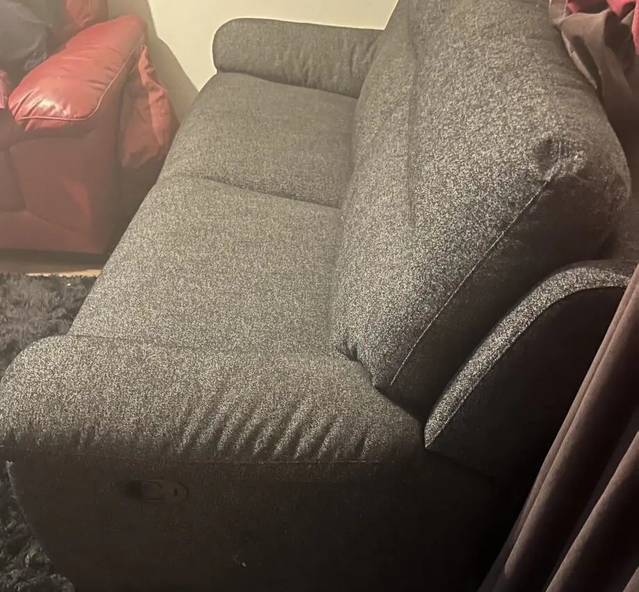 Burrell - 3 Seater Manual Recliner - Dark Grey