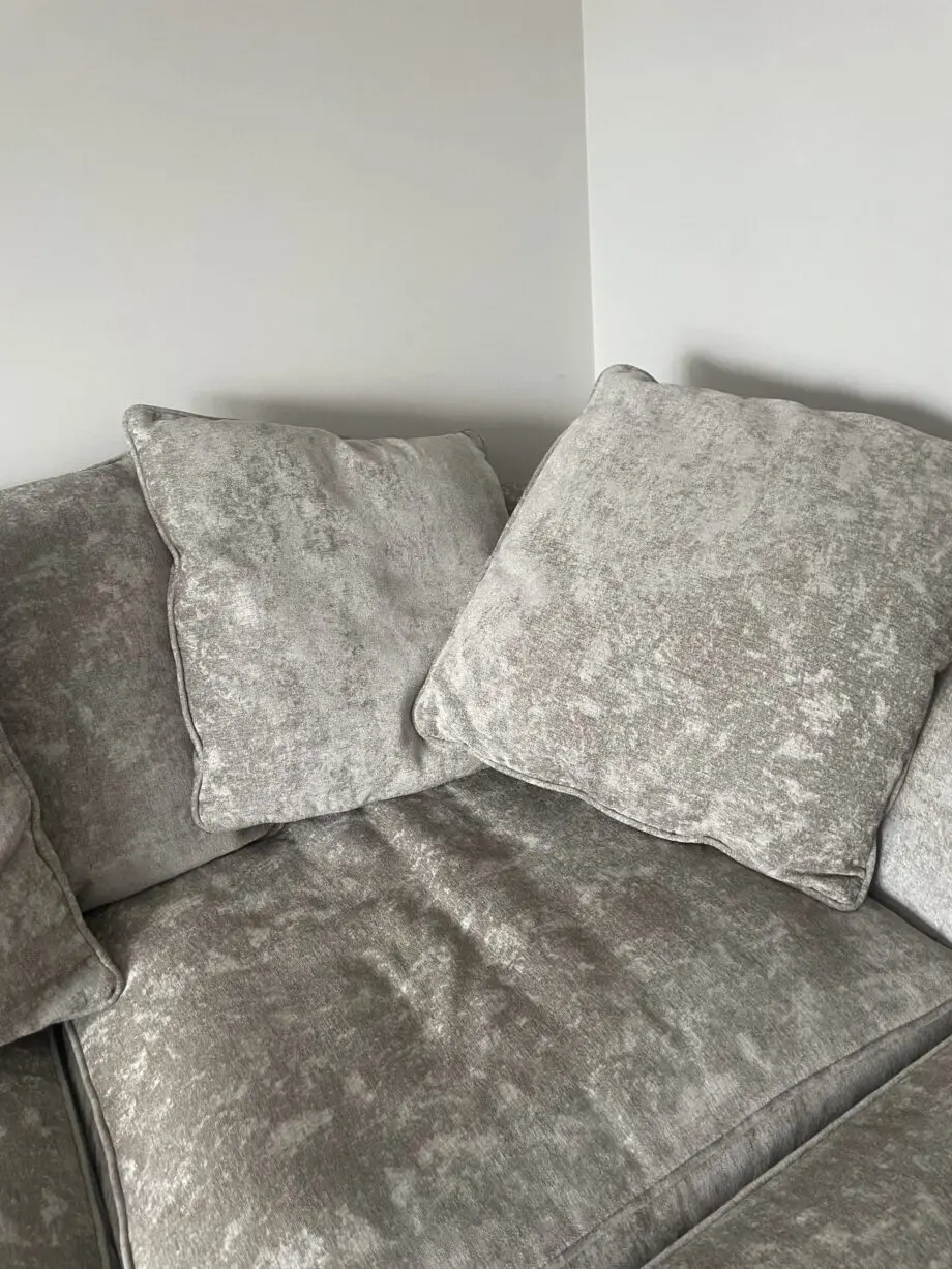 Bishop Luxe Chenille U-Shape Corner Sofa - Silver Fox v2 Sofa club