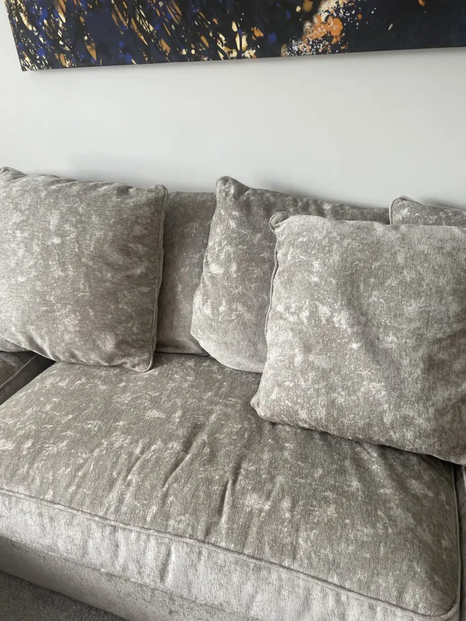 Bishop Luxe Chenille U-Shape Corner Sofa - Silver Fox v2 Sofa club
