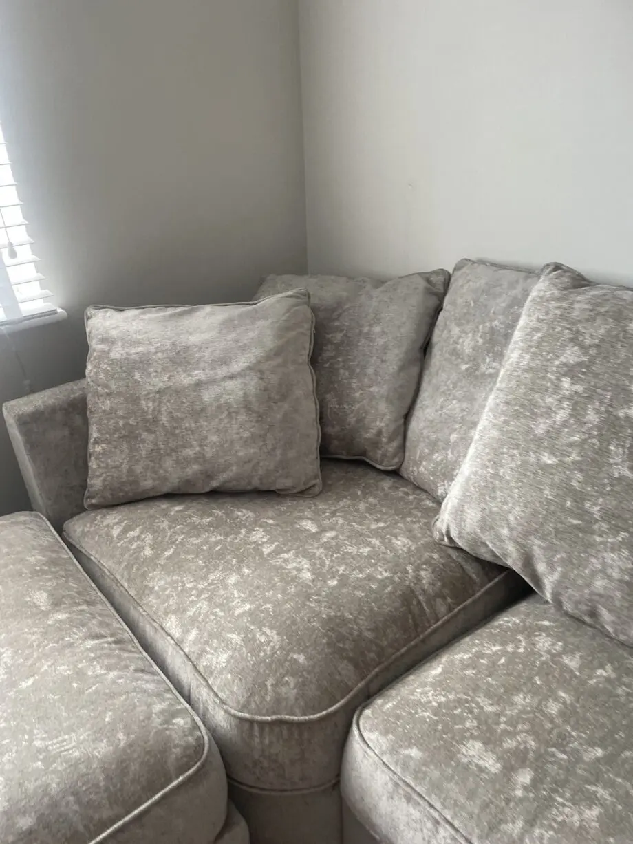 Bishop Luxe Chenille U-Shape Corner Sofa - Silver Fox v2 Sofa club