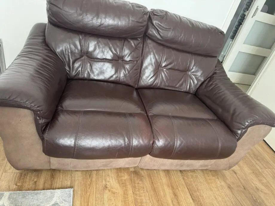 Dfs Brand Power Recliner Leather Sofa