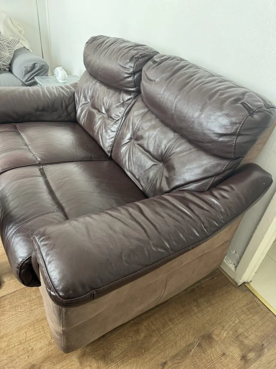 Dfs Brand Power Recliner Leather Sofa