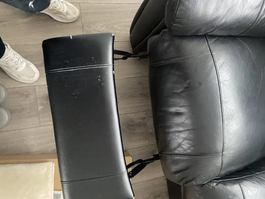 Black Leather Recliner two seater