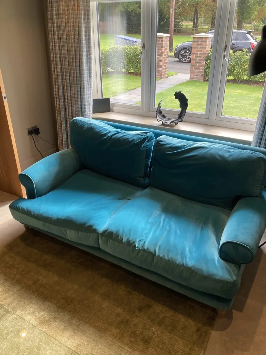 Loaf Dawdler Medium Sofa Turquoise Velvet (Rockpool Clear)