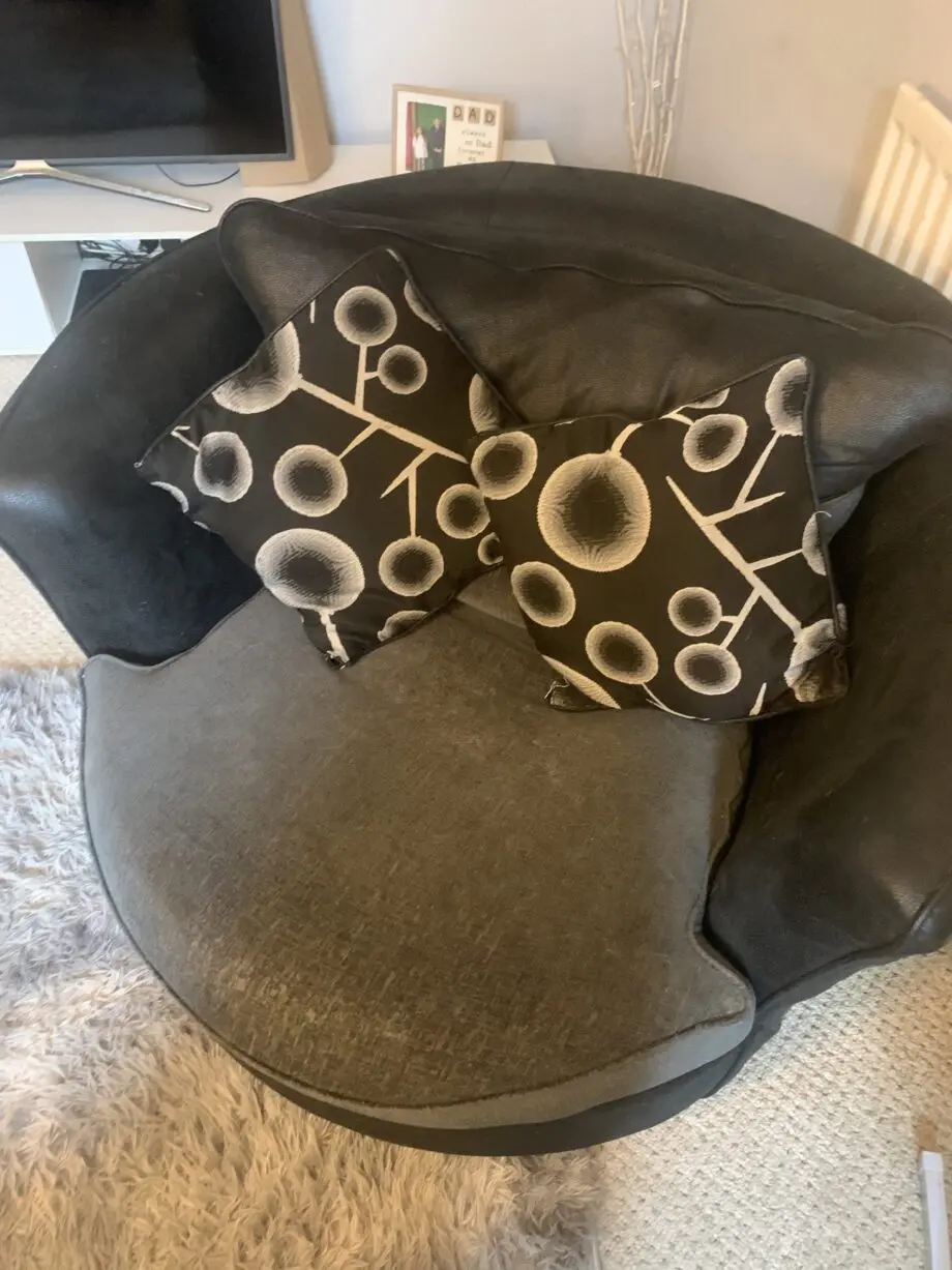 Shannon sofa cuddle chair and footstool