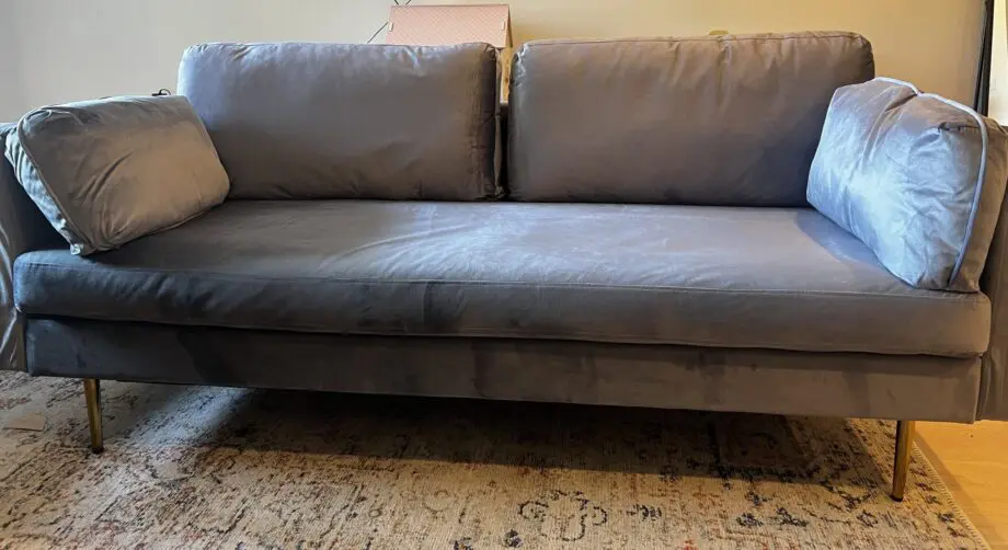 Daals grey velvet sofa