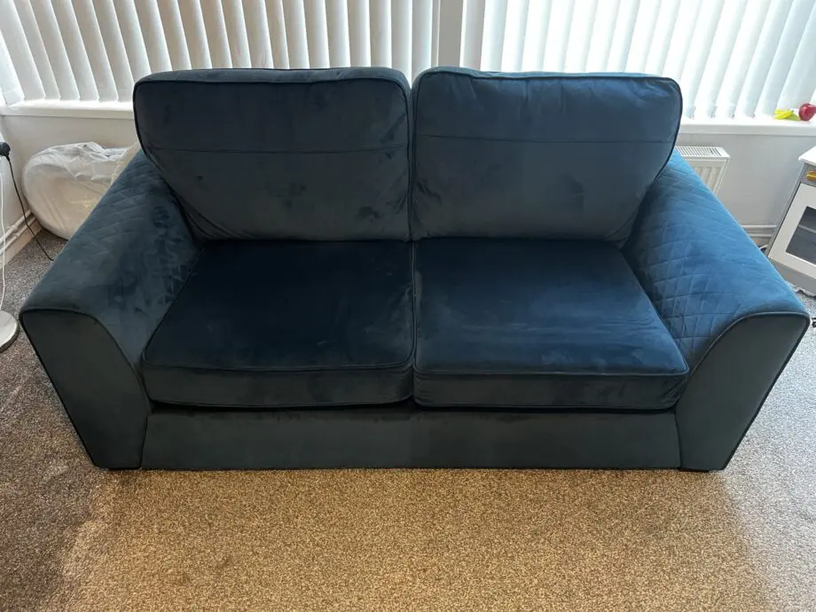 DFS - Orka dark blue - Velvet Large 2 Seater Deluxe Sofa Bed
