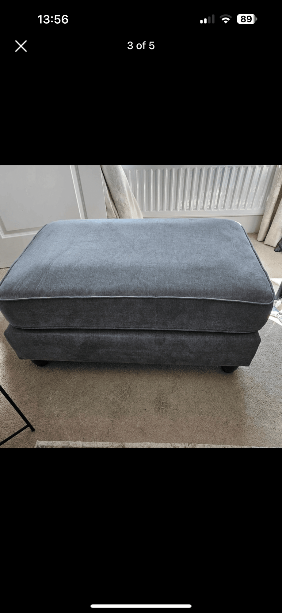 2 Windsor fullback 3 seater sofas and footstool