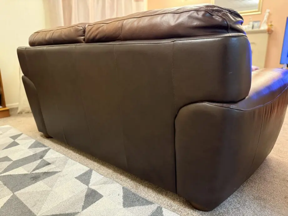 Sofitalia 2 seater sofas & leg rest in Chocolate/Brown