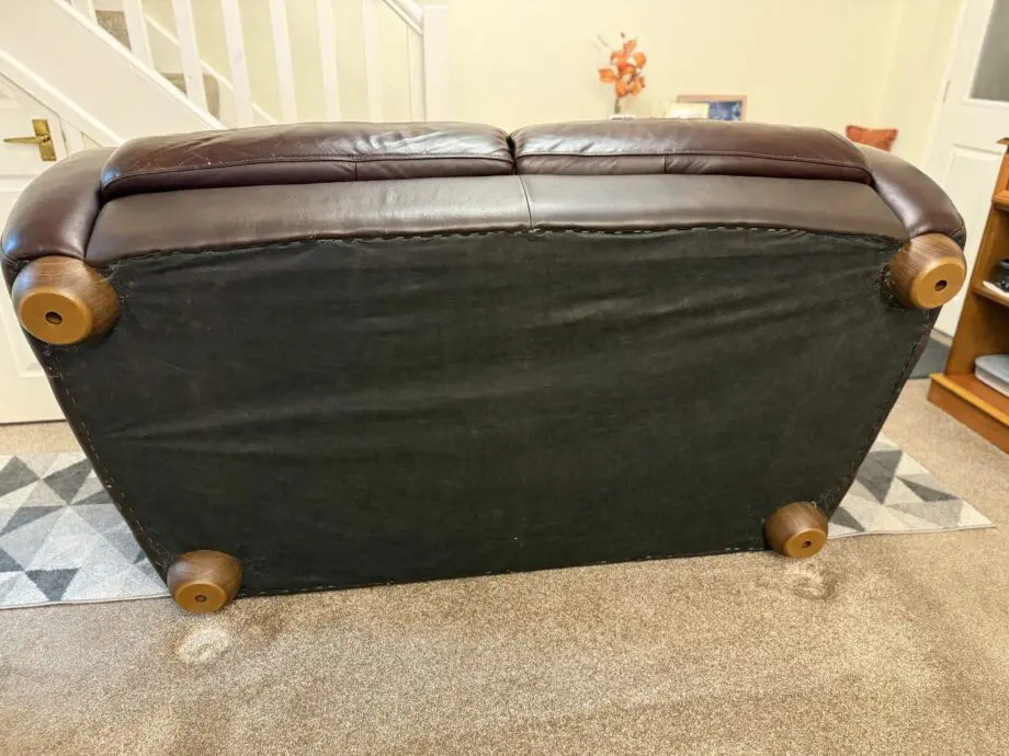 Sofitalia 2 seater sofas & leg rest in Chocolate/Brown
