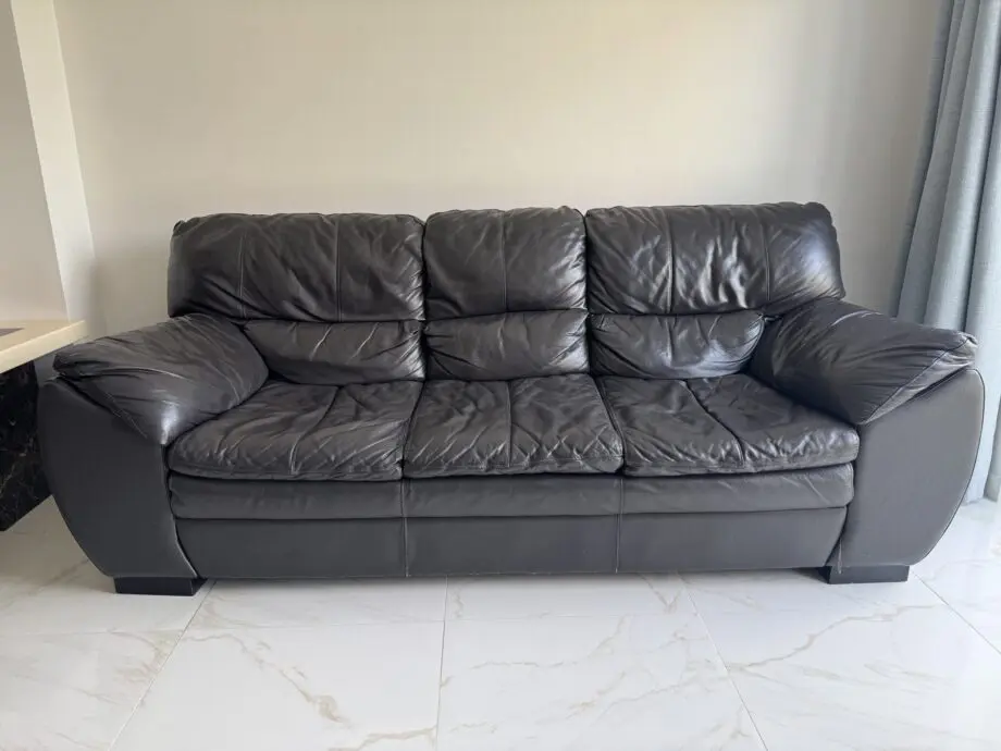 DFS x2 3 Seater Leather Sofa