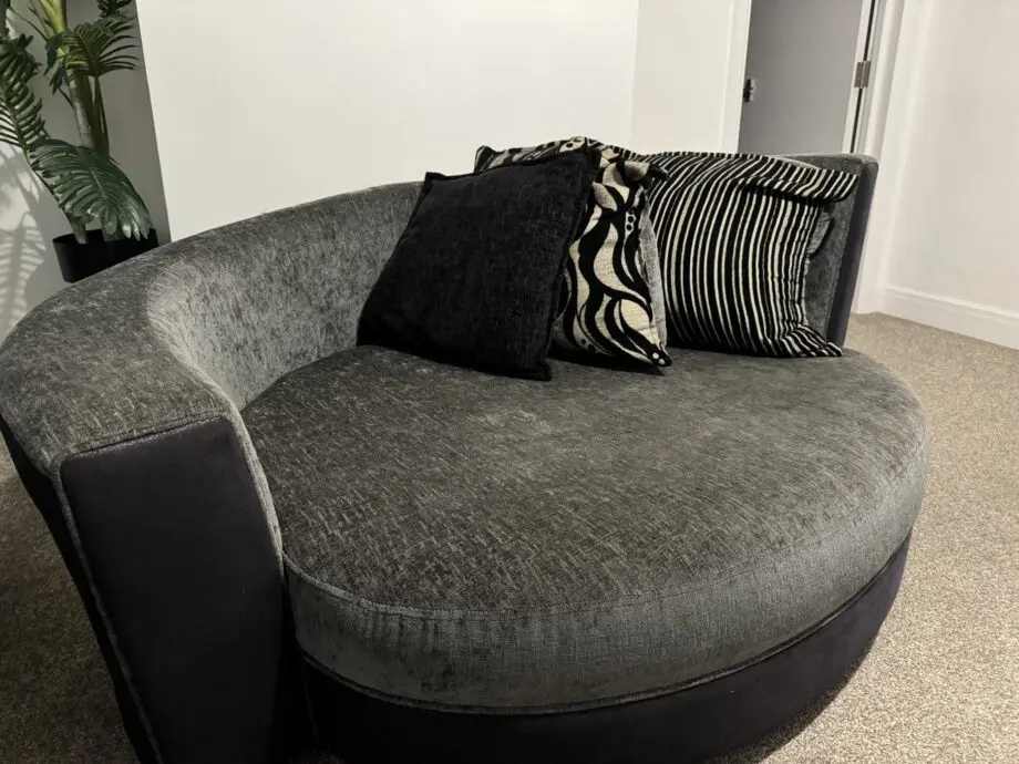 DFS 3 seater sofa, cuddle chair, Armchair & Footstool