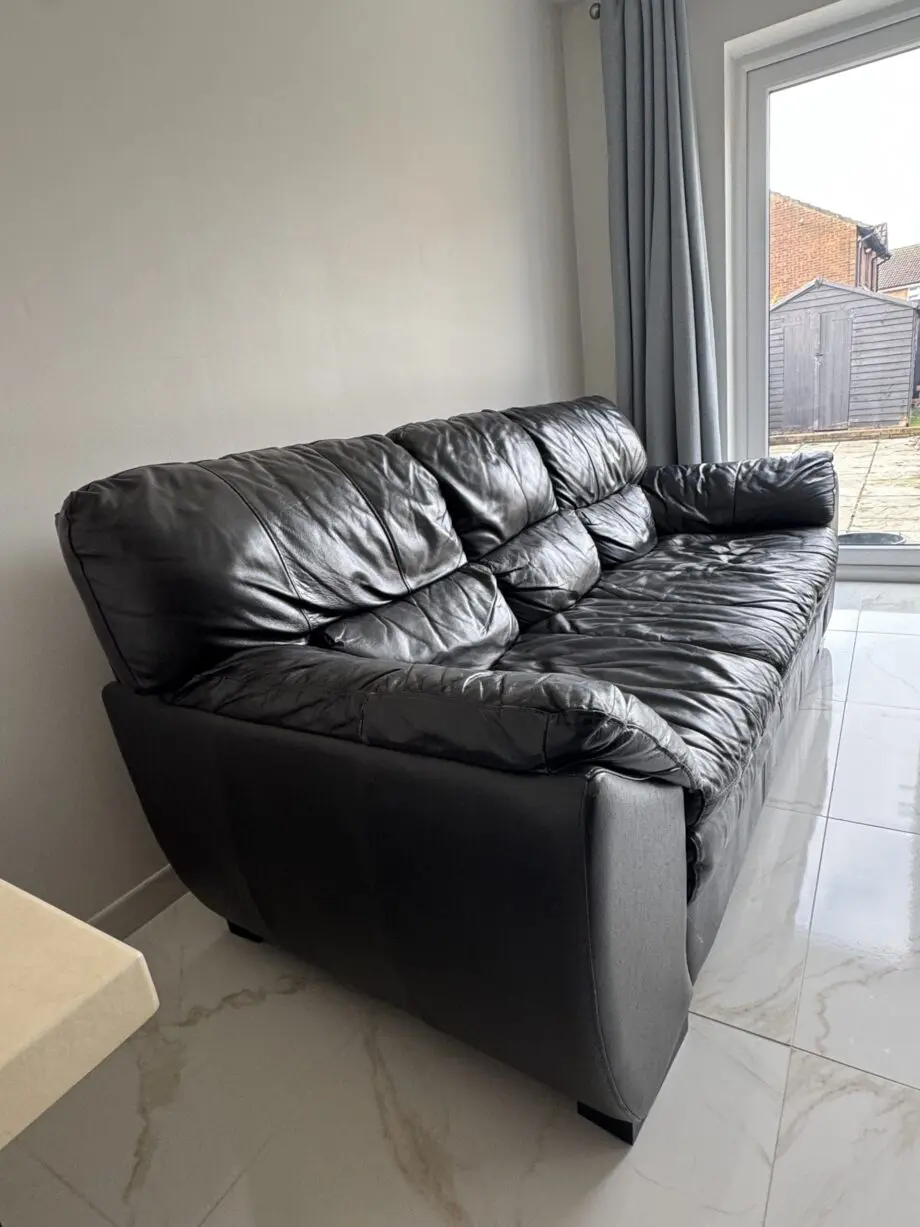 DFS x2 3 Seater Leather Sofa