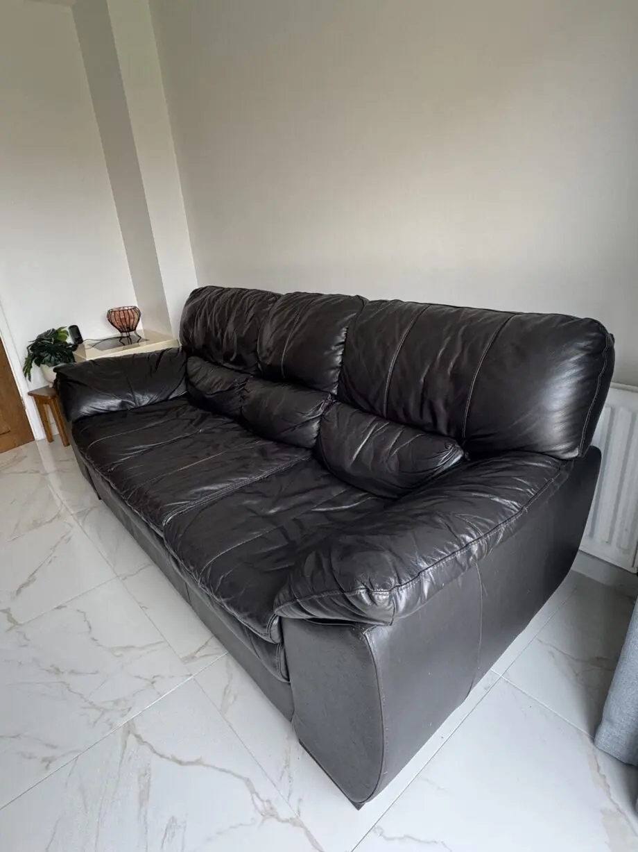 DFS x2 3 Seater Leather Sofa