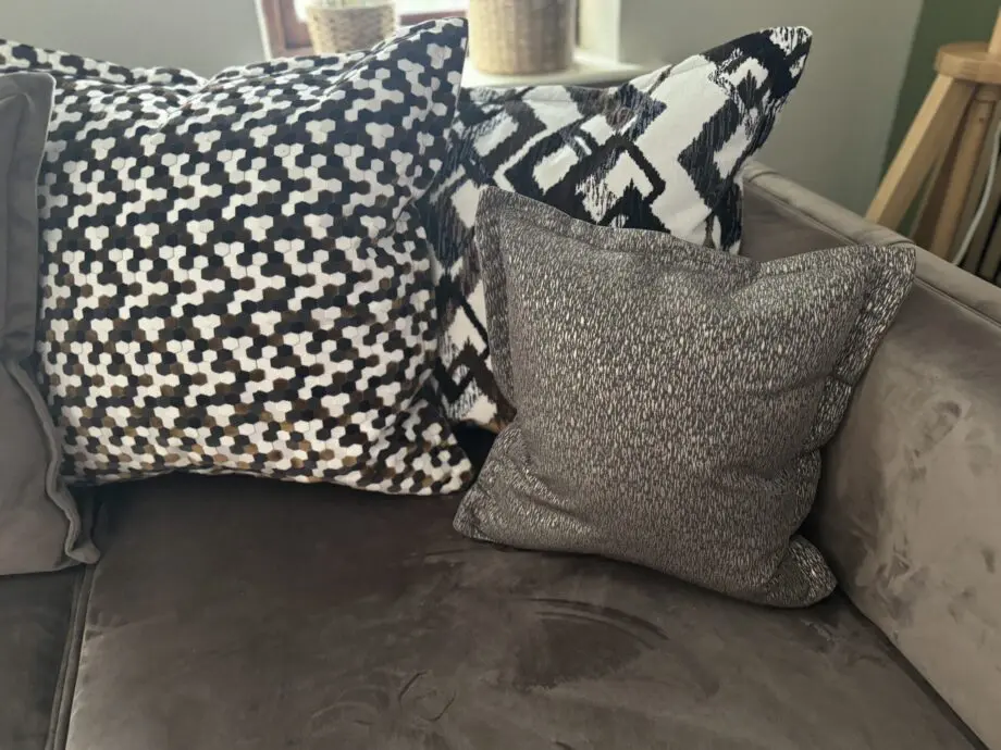 Titan 2 Seater/Corner/2 Seater Pillow Back Gold Feet in Titan Festival Mole/Bronze Mix