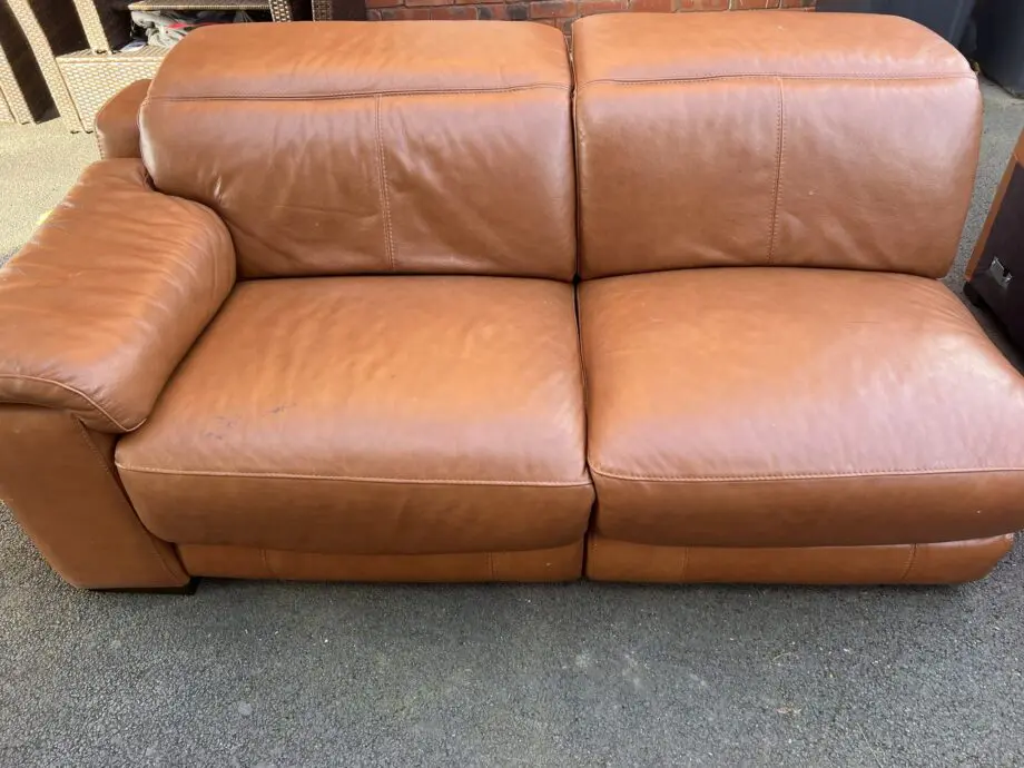 3 Seater Corner Leather Caramel