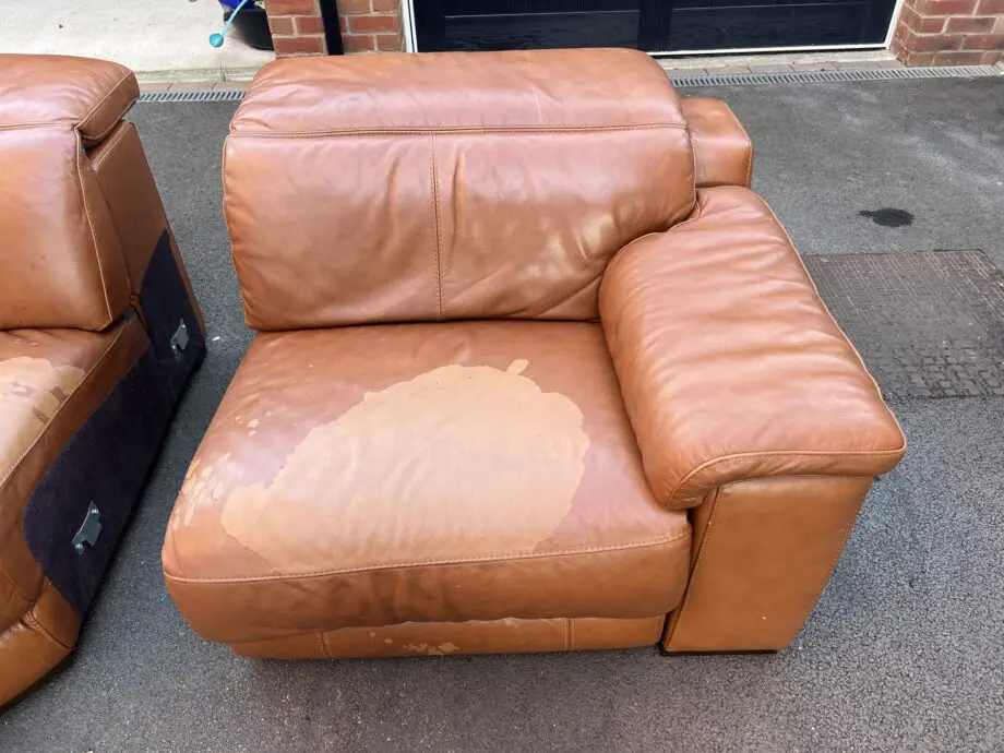 3 Seater Corner Leather Caramel