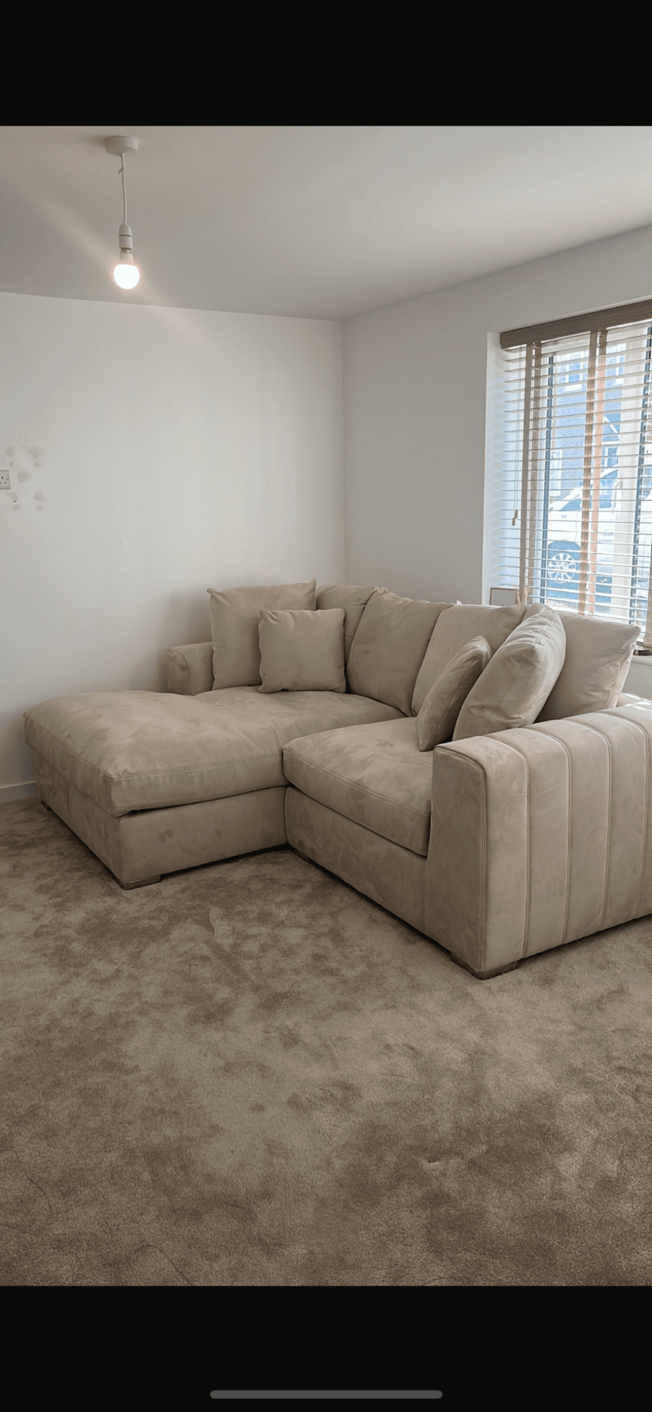 Sofa club Bakerloo luxe faux suede corner sofa in skimming stone