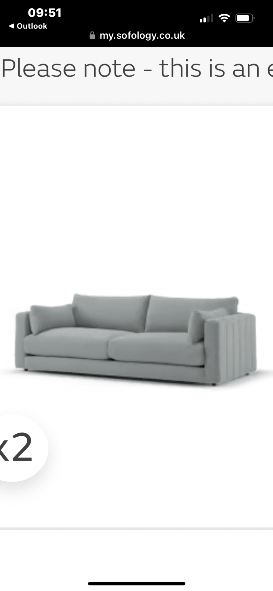 Brantwood Grey sofa x2