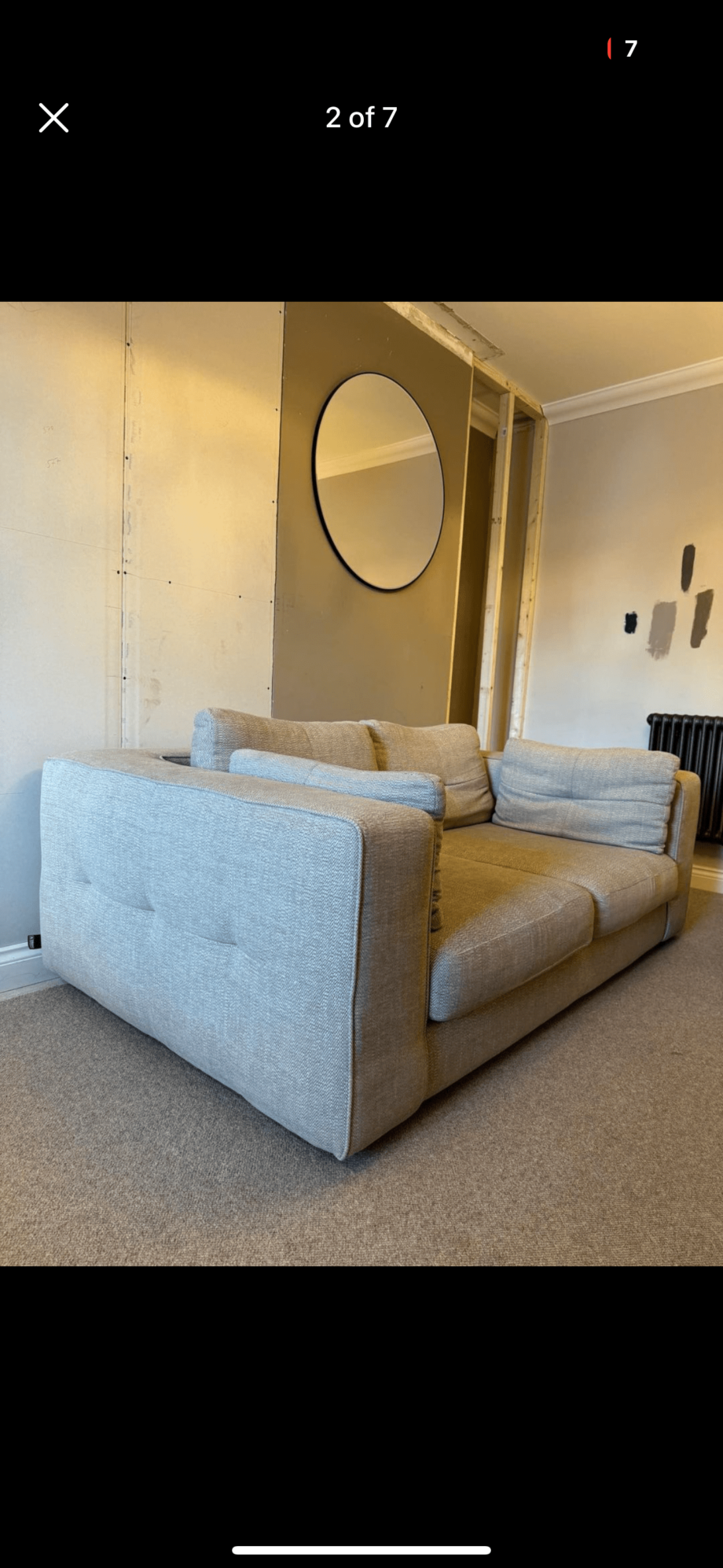 DFS Tenby grand designs mink sofa, cuddle chair and foot stool