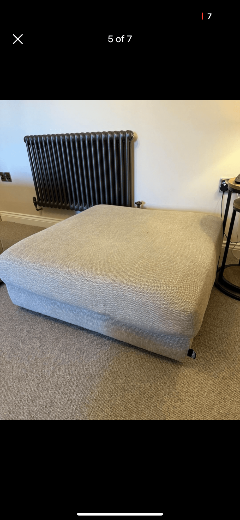 DFS Tenby grand designs mink sofa, cuddle chair and foot stool