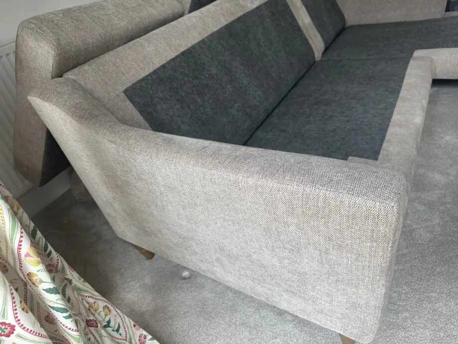Sofa Club Chenile ‘Biscuit’ 3 seat right hand corner sofa