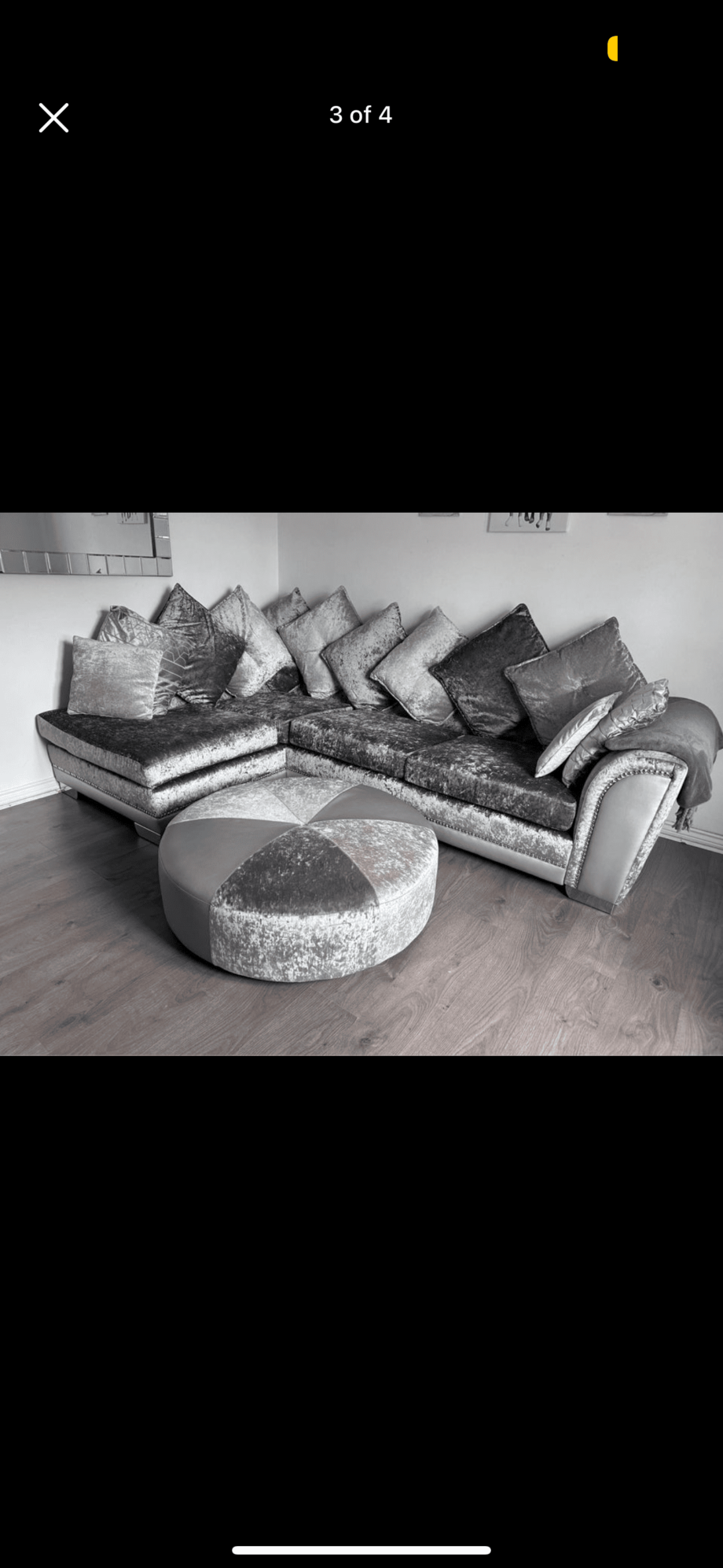 DFS CORNER SOFA WITH FOOTSTOOL