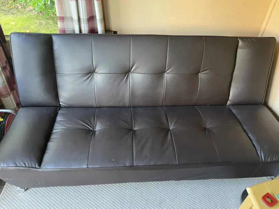 couch bed single, brown/black