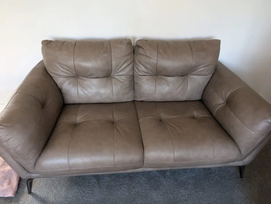 Harlan 3 seater French Connection Sofa - In Stone. Including 2 seater and foot stool.