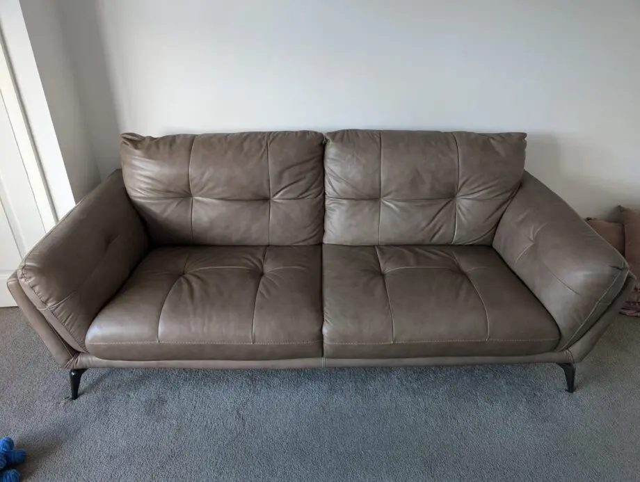 Harlan 3 seater French Connection Sofa - In Stone. Including 2 seater and foot stool.